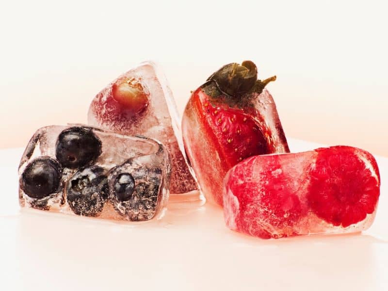 Fruity ice cubes