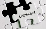 puzzle piece with the word compromise