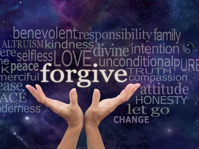 word cloud about forgiveness